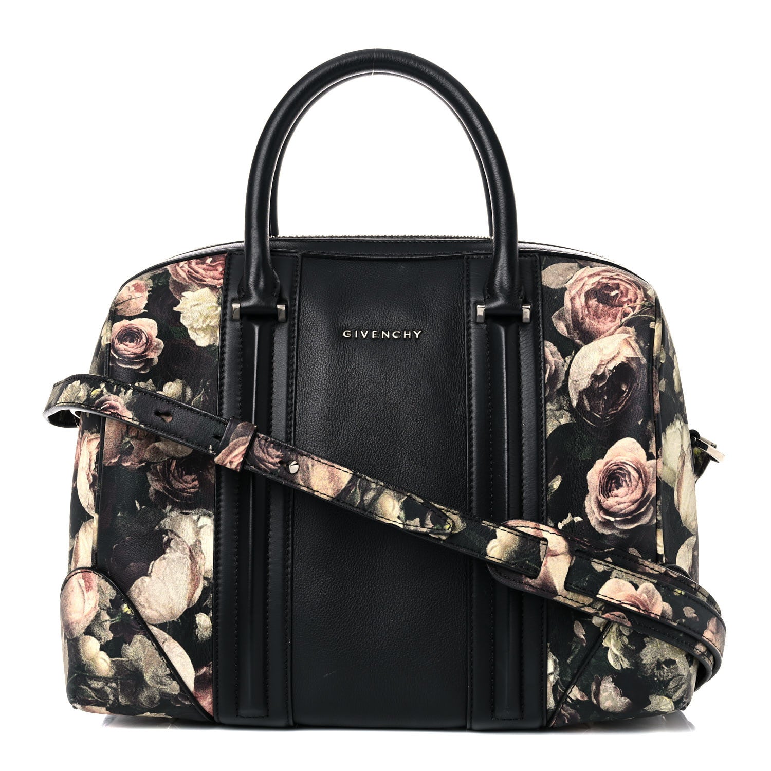 Givenchy Calfskin Floral Print Medium Lucrezia Black 1 of 13