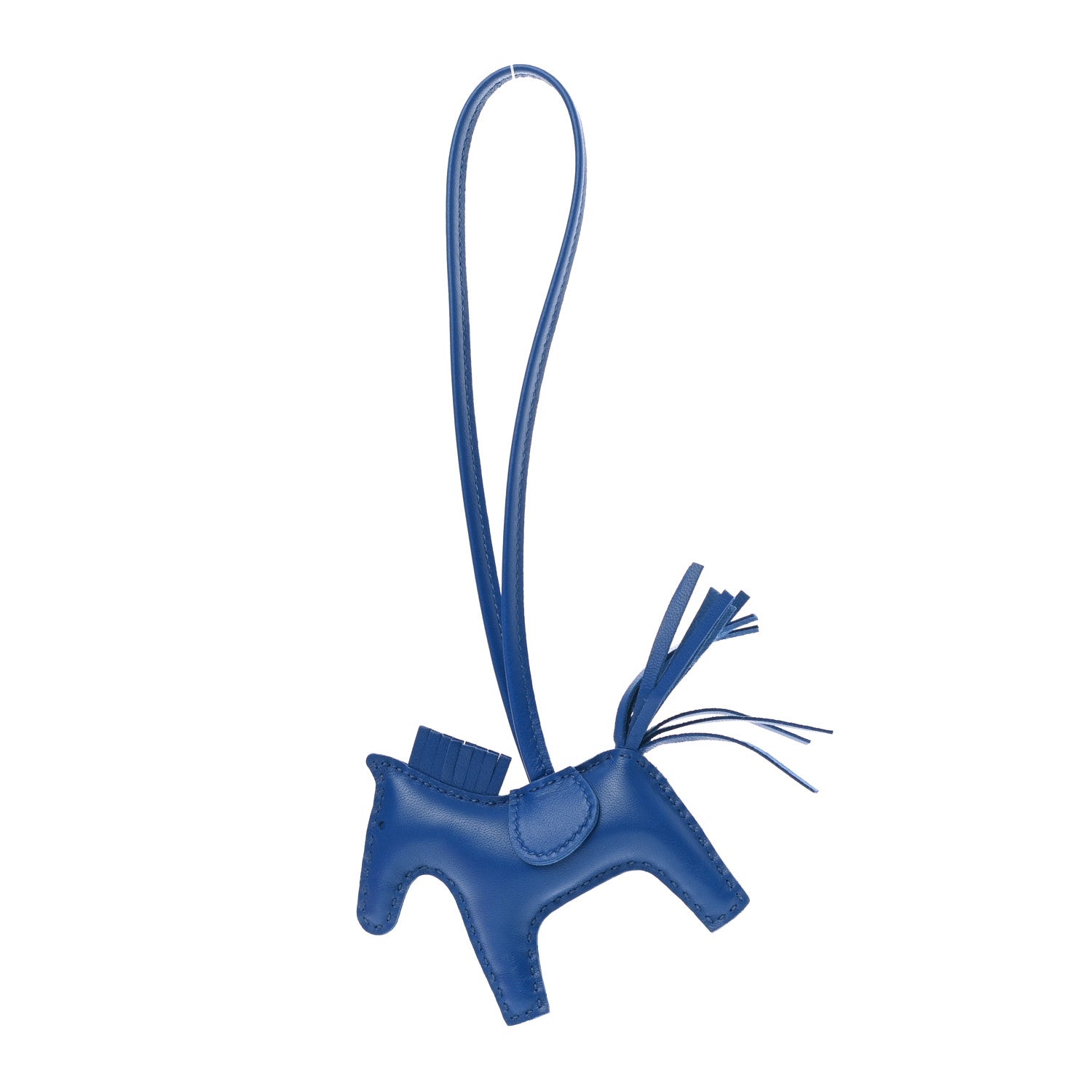 Hermes Milo Lambskin Grigri Rodeo Horse Bag Charm PM Bleu Zanzibar 1 of 4