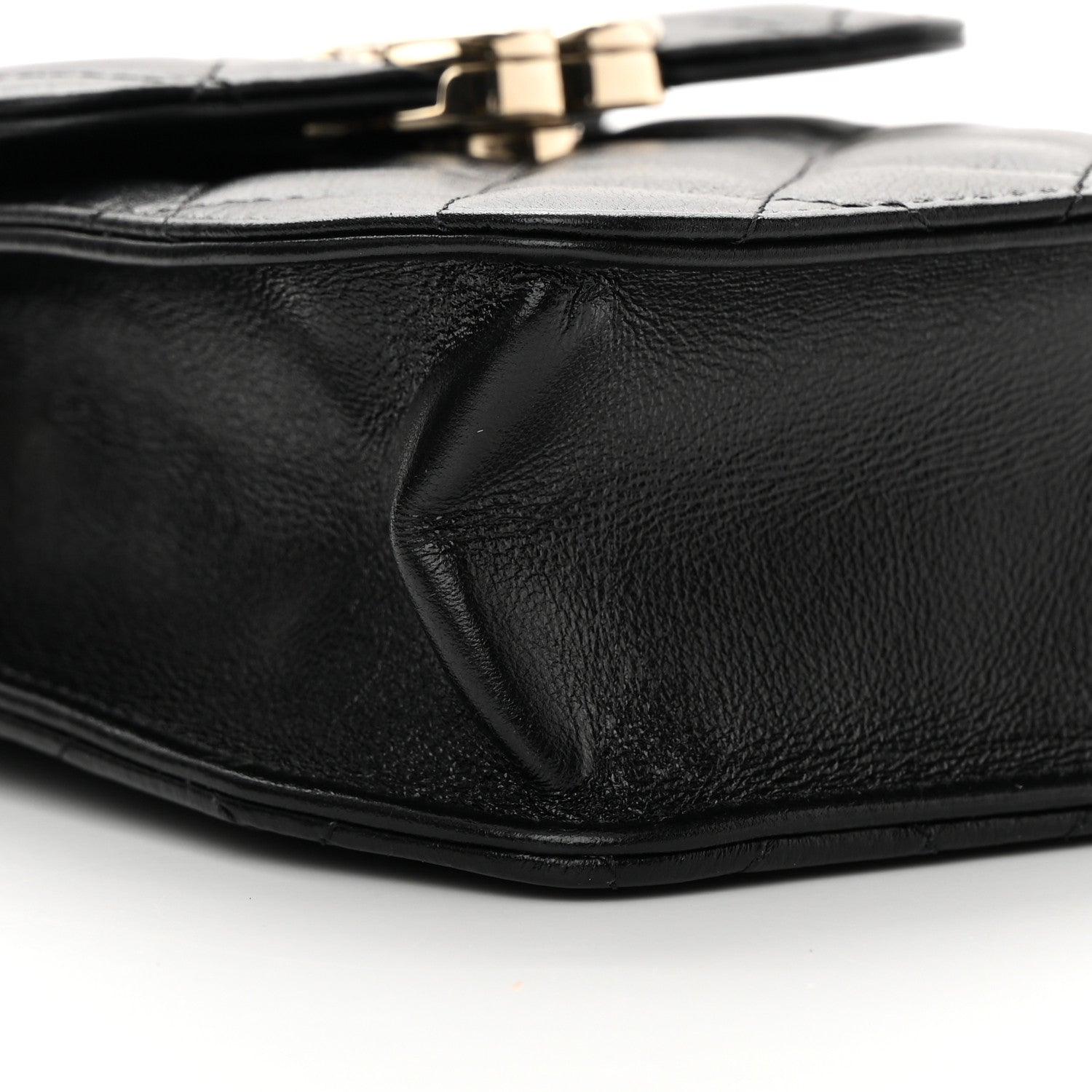 Chanel Calfskin Quilted Clutch with Chain Black 10 of 13