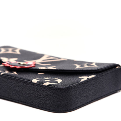 Louis Vuitton Empreinte Monogram Giant Crafty Pochette Felicie Black Creme 7 of 23