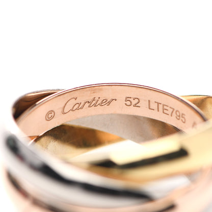 Cartier 18K Pink Yellow White Gold Trinity Ring 52 6 4 of 6