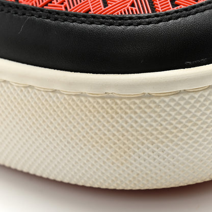 Christian Louboutin Calfskin Printed Mens Happyrui Techno Flat Sneakers 42.5 Black Smoothie 9 of 10