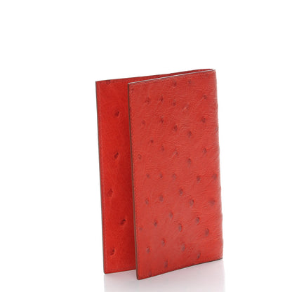 Hermes Ostrich Globe Trotter Agenda Cover Rouge Vif 3 of 8