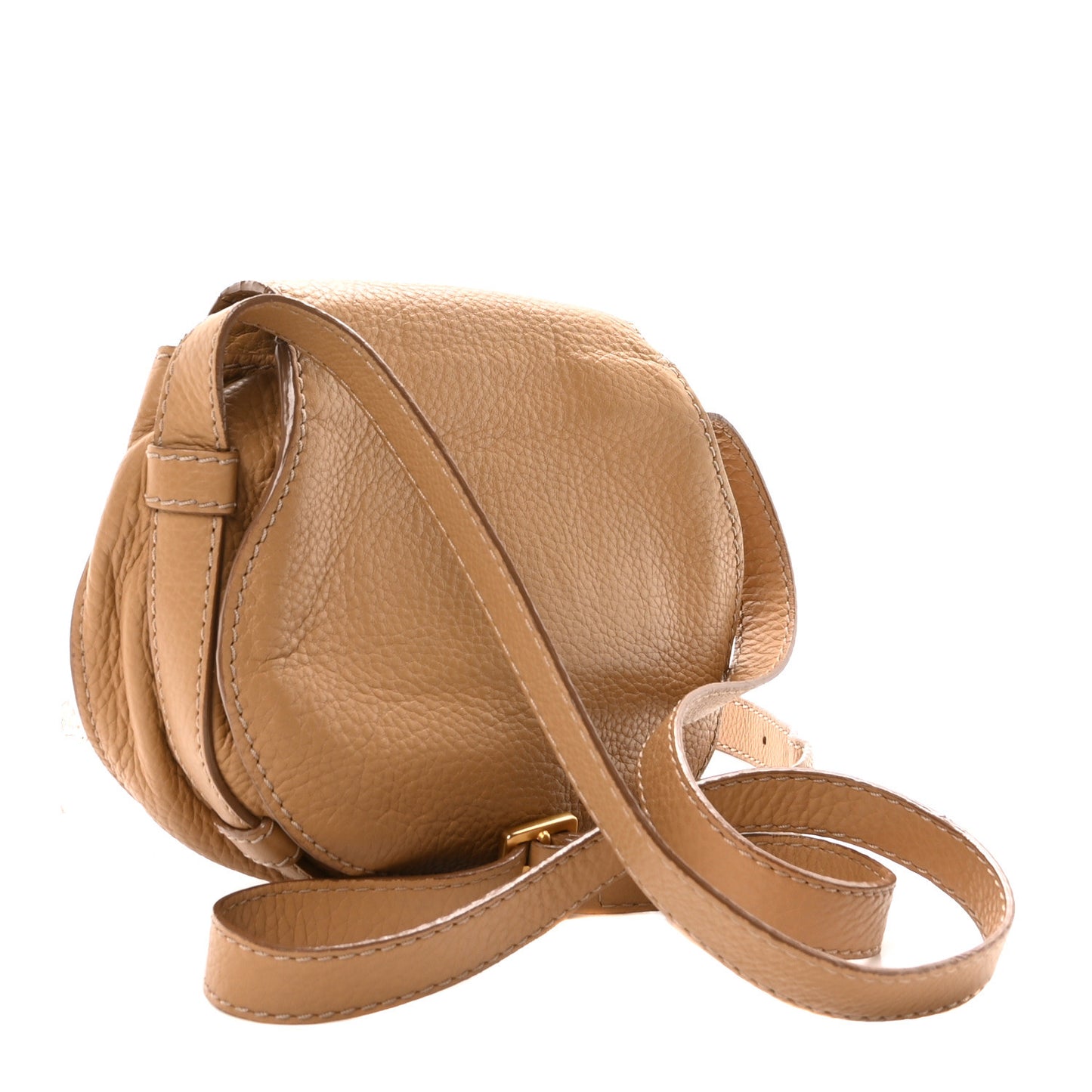 Calfskin Mini Marcie Round Crossbody Bag Nude