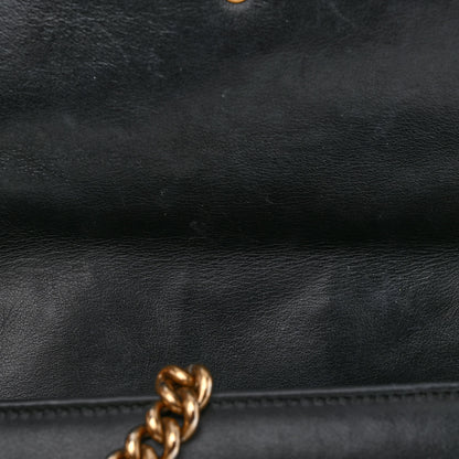 Gucci Calfskin Matelasse Small GG Marmont Shoulder Bag Black 10 of 12