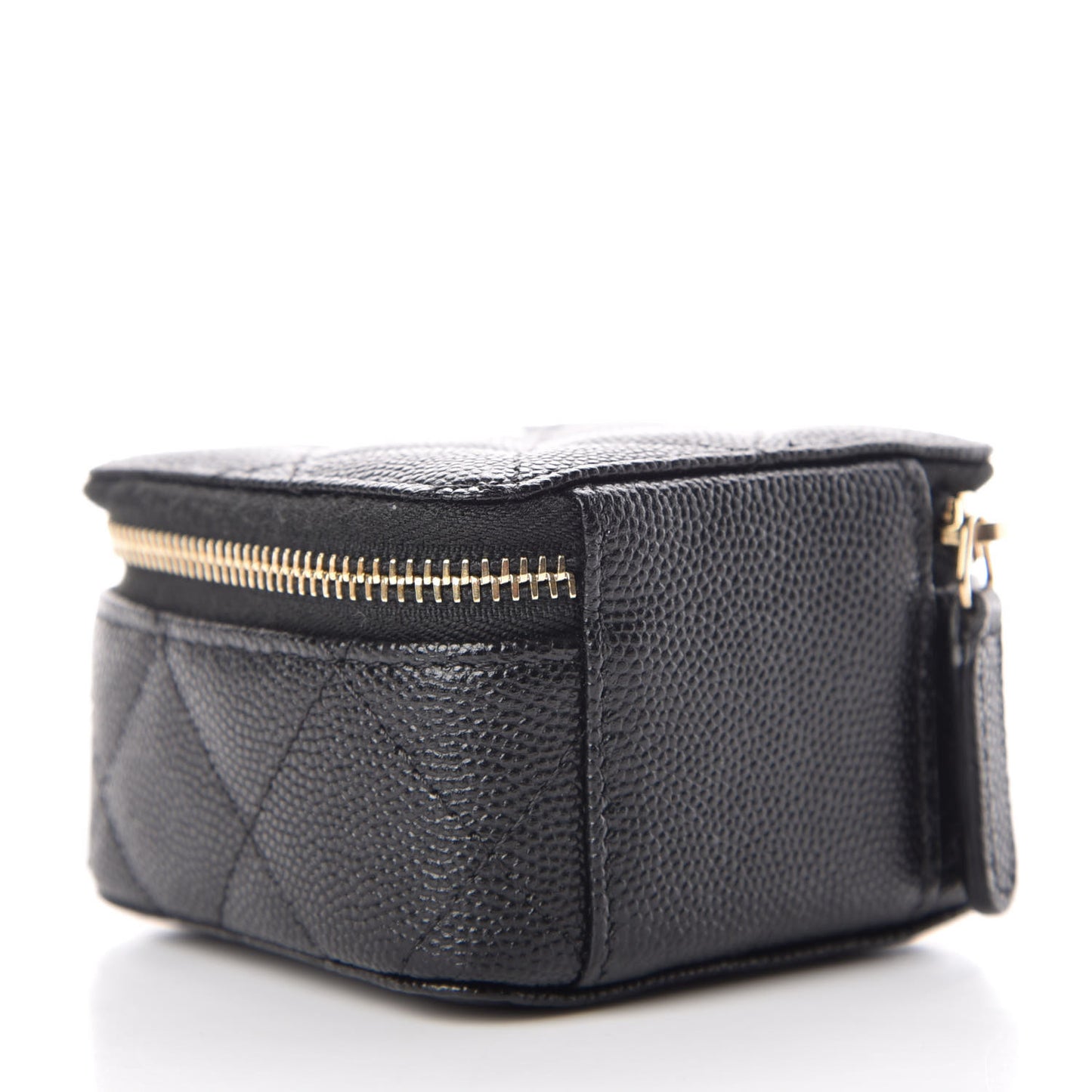 Caviar Quilted Jewelry Travel Case Black