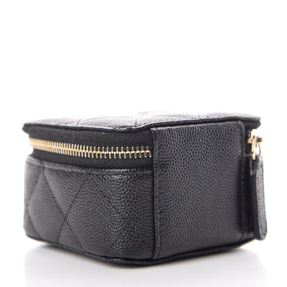 Chanel Caviar Quilted Jewelry Travel Case Black 3 of 9