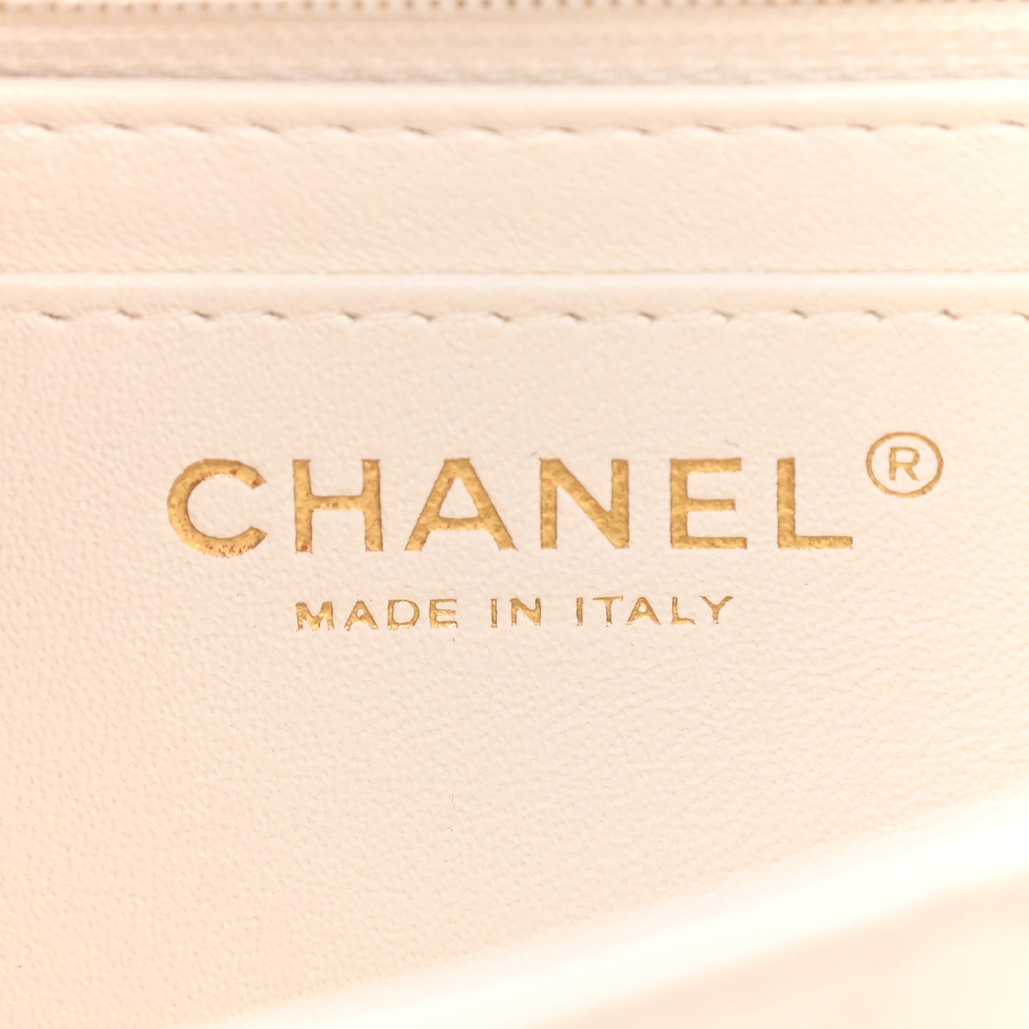 Lambskin Quilted Mini Rectangular Flap White