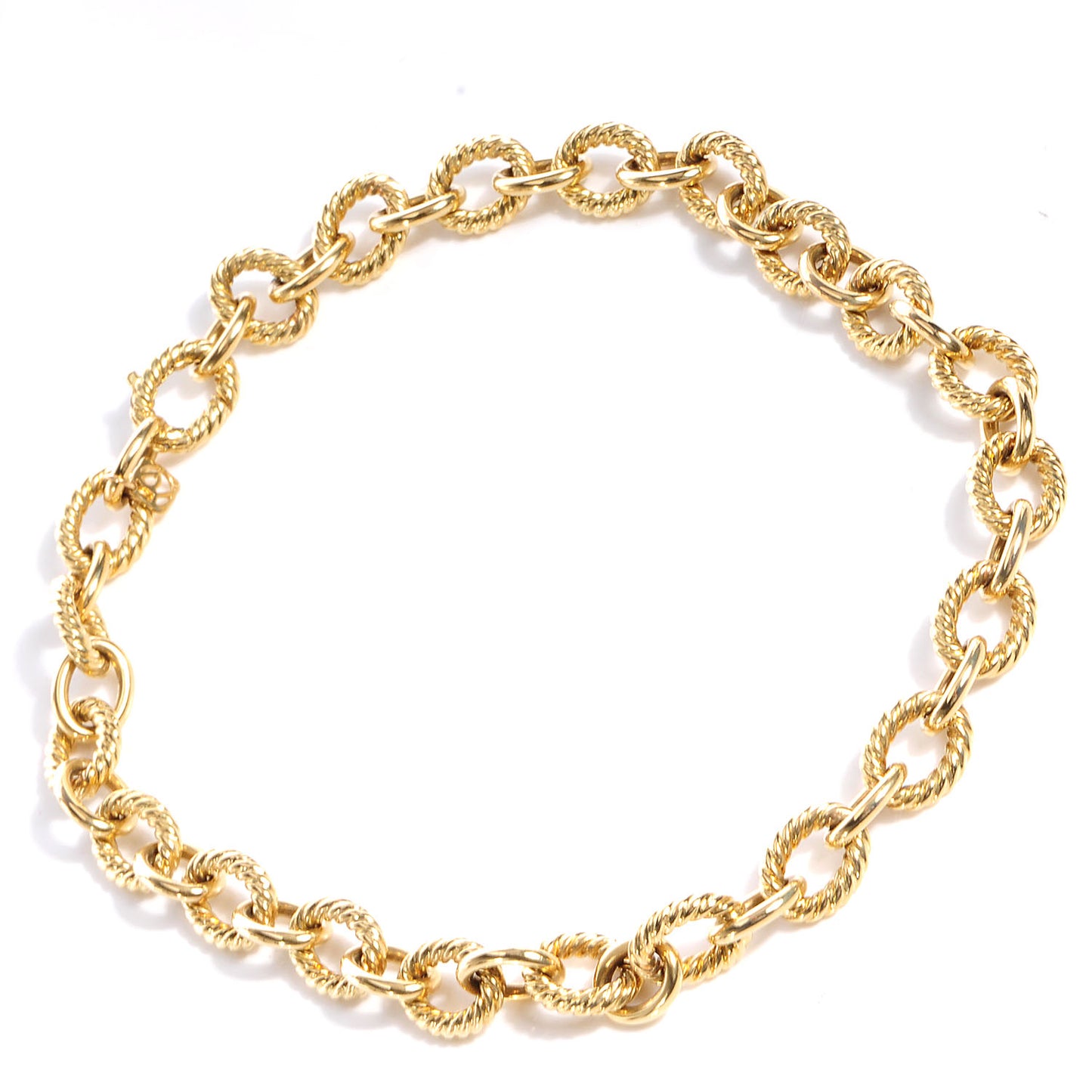 18k Yellow Gold Large Oval Link 16mm Chain Necklace
