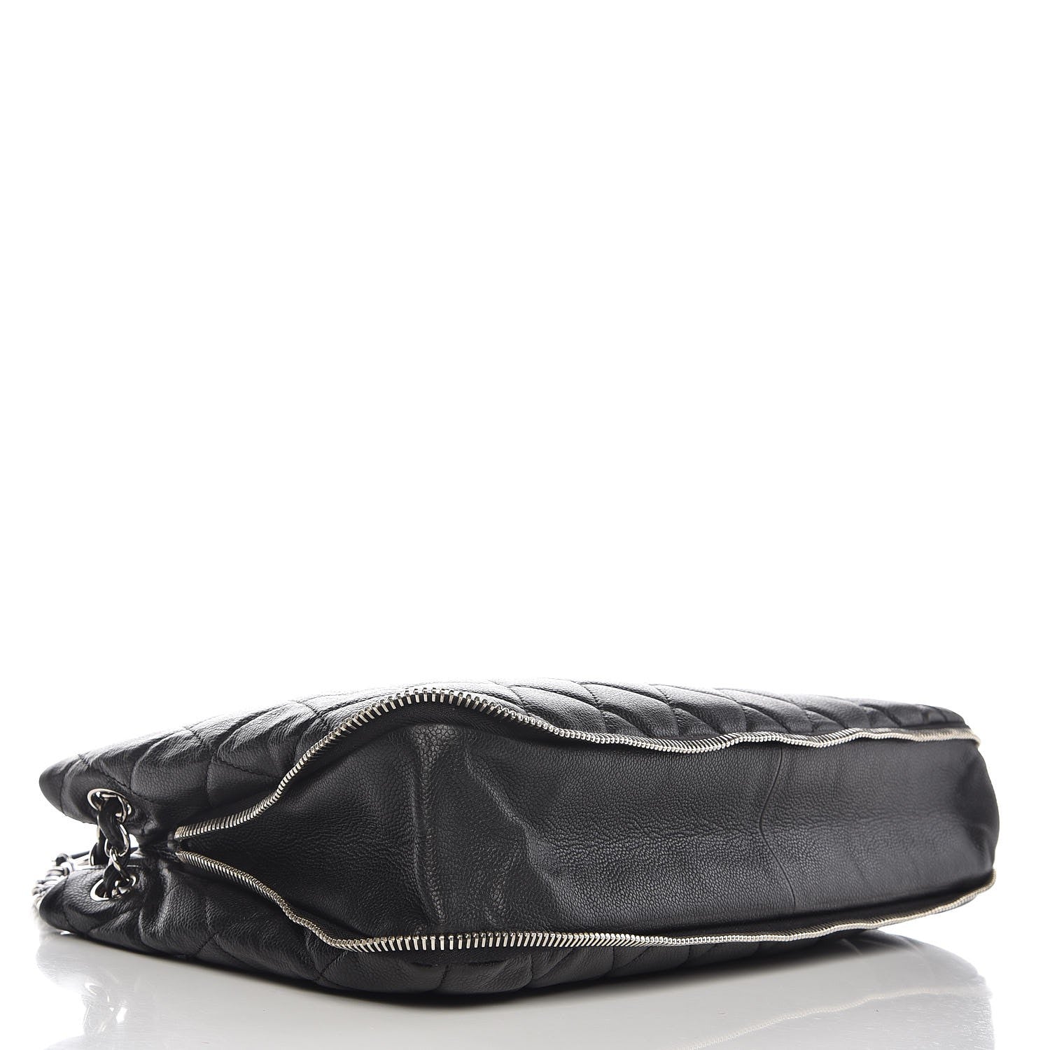 Chanel Caviar Quilted Expandable Zip Shoulder Bag Black 6 of 10
