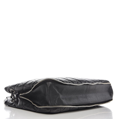 Chanel Caviar Quilted Expandable Zip Shoulder Bag Black 6 of 10