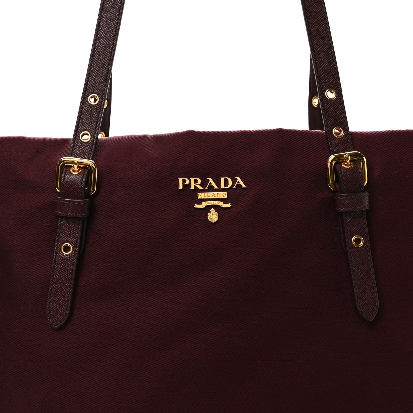 Tessuto Nylon Saffiano Tote Granato