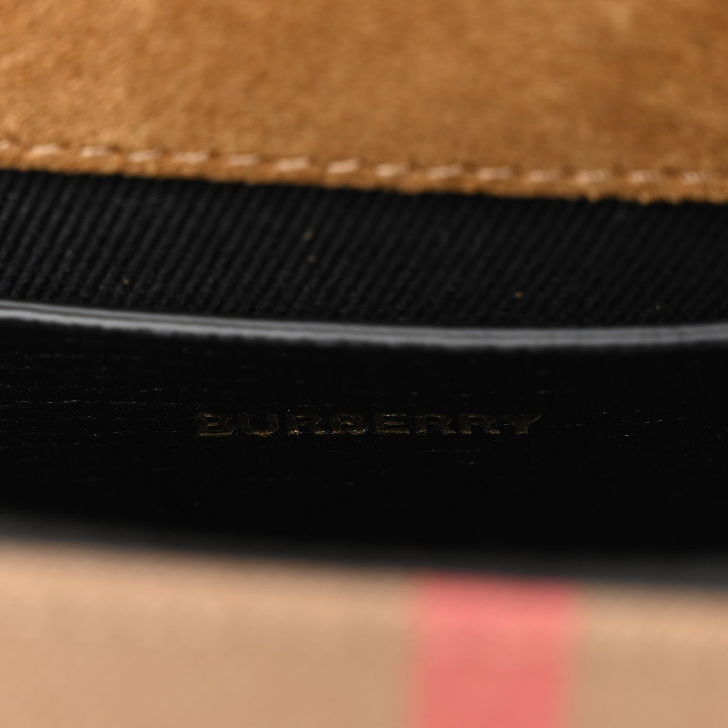 Burberry Derby Calfskin House Check Baby Macken Crossbody Bag Black 6 of 9