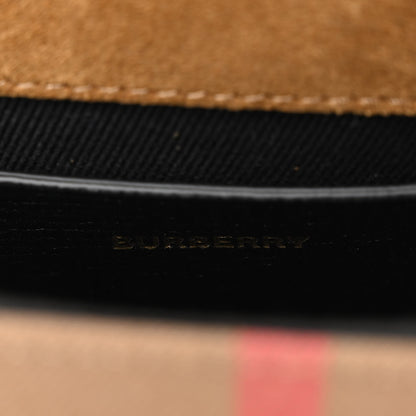 Burberry Derby Calfskin House Check Baby Macken Crossbody Bag Black 6 of 9