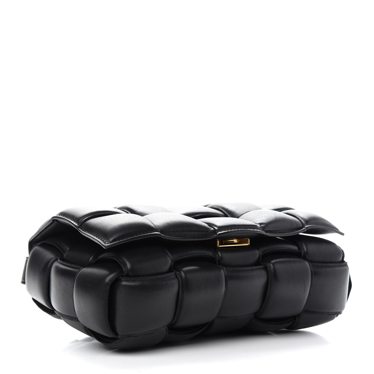 Nappa Maxi Intreccio Padded Cassette Crossbody Bag Black