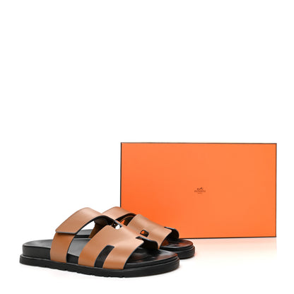 Hermes Calfskin Mens Chypre Sandals 42 Naturel 9 of 9