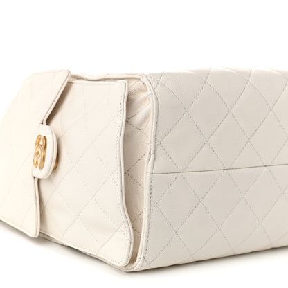Chanel Caviar Quilted Medium Chanel 25 Handbag White 10 of 11