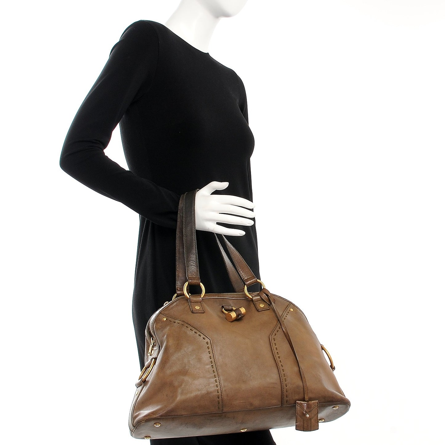 Calfskin Large Muse Olive
