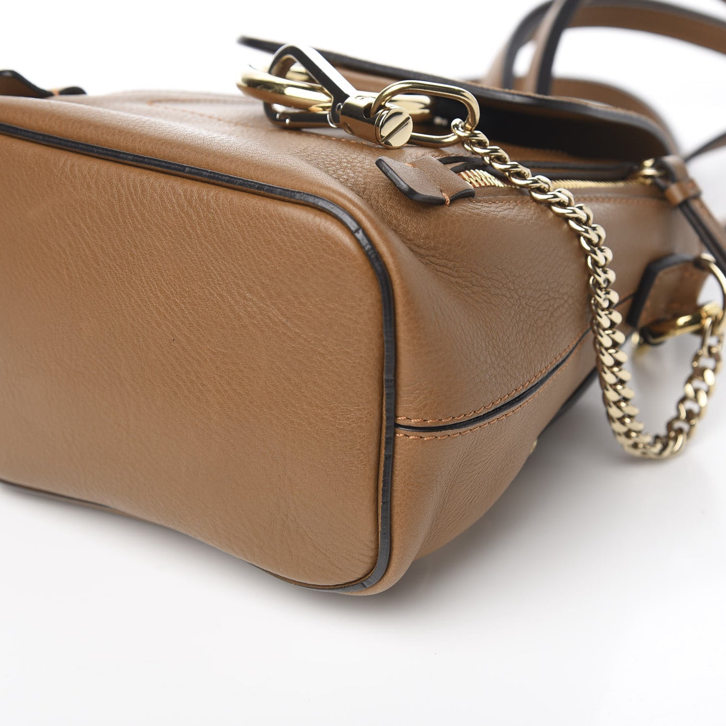 Suede Calfskin Mini Faye Backpack Khaki