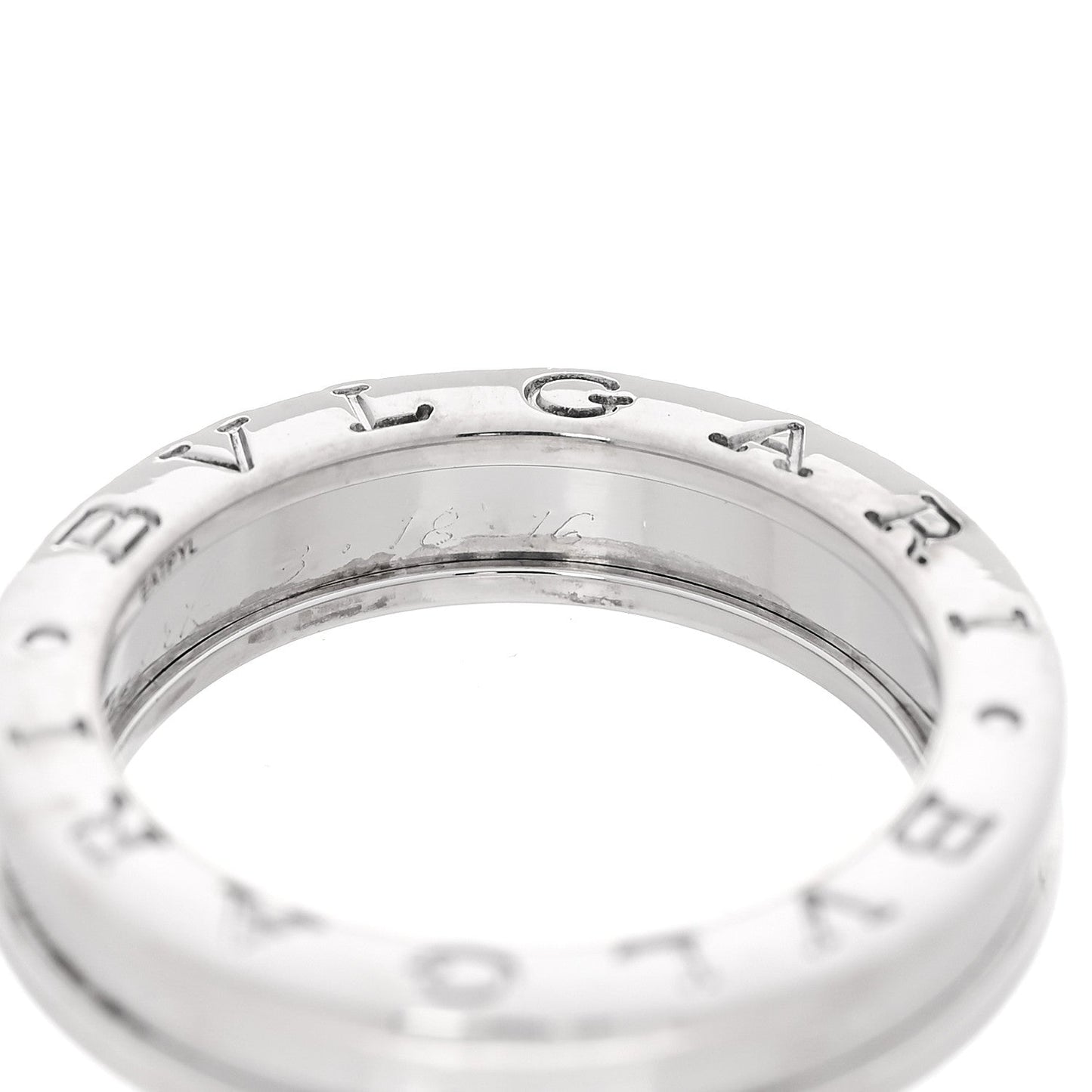 18K White Gold B.Zero1 One-Band Ring 53 6.5