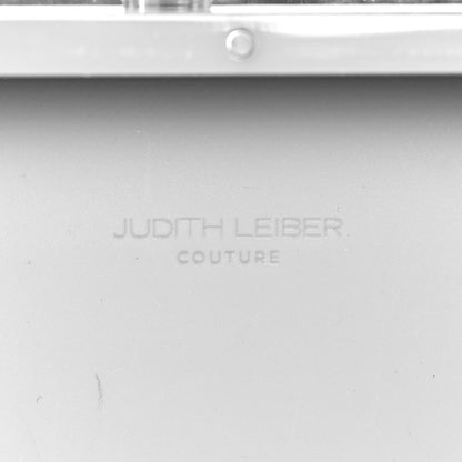 Judith Leiber Acrylic Faceted Box Clutch Silver 6 of 10