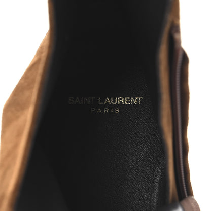 Saint Laurent Suede Calfskin Mens Wyatt 40 Zip Boots 45 Land 9 of 10