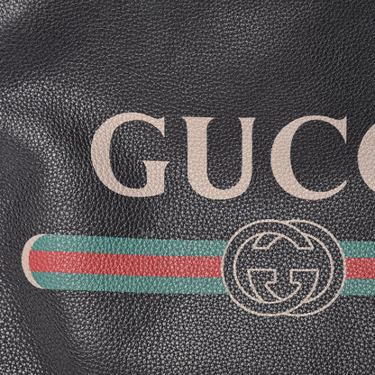 Gucci Pebbled Calfskin Medium Logo Portfolio Clutch Black 11 of 12