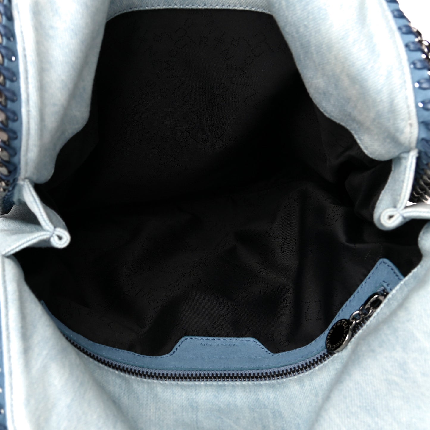 Denim Poppy Small Falabella Tote Blue
