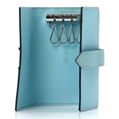 Hermes Epsom Bearn Multicles 4 Key Holder Bleu Atoll 4 of 8