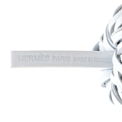 Hermes Lambskin Carmen Tassel Key Holder Bleu Arctic 3 of 4