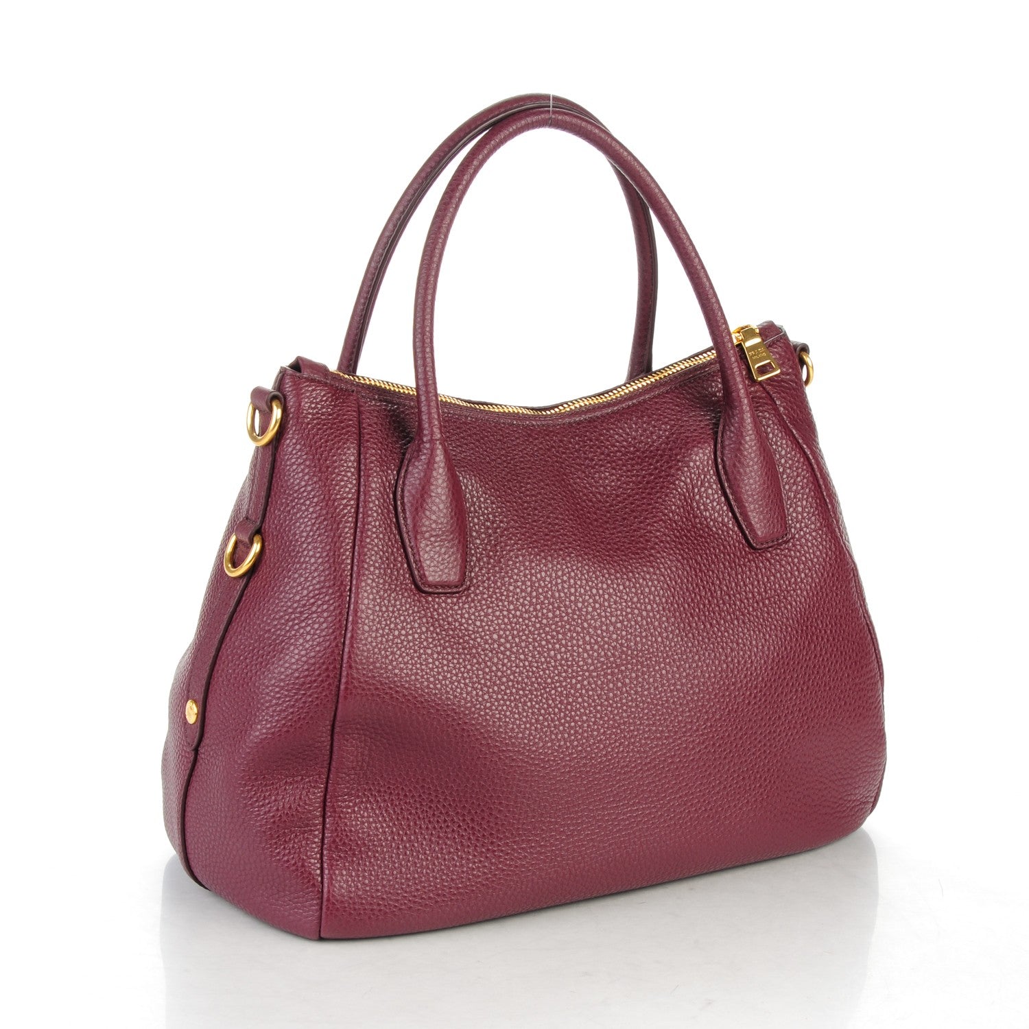 Prada Vitello Daino Tote Granato 3 of 8