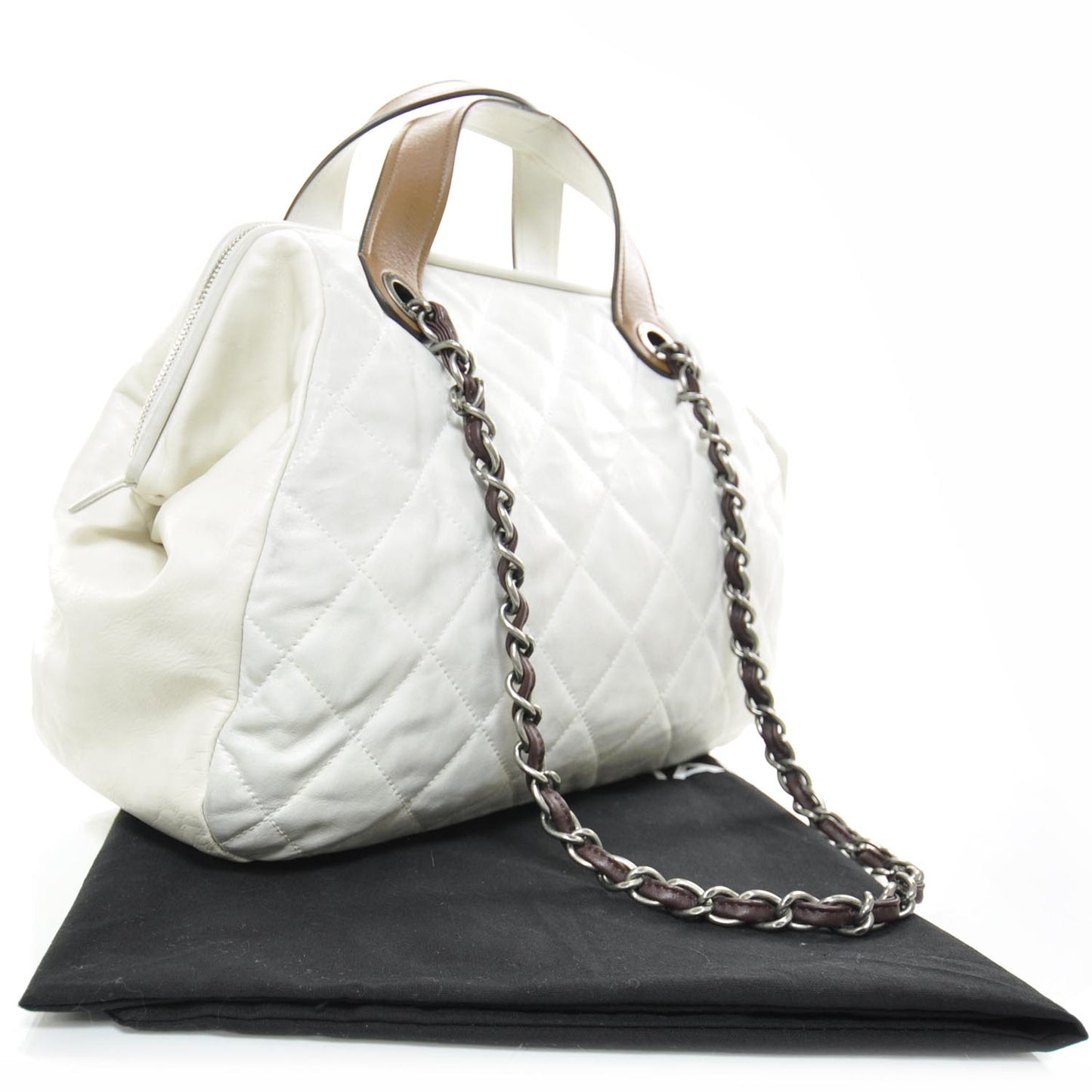 Leather Small In The Mix Tote White