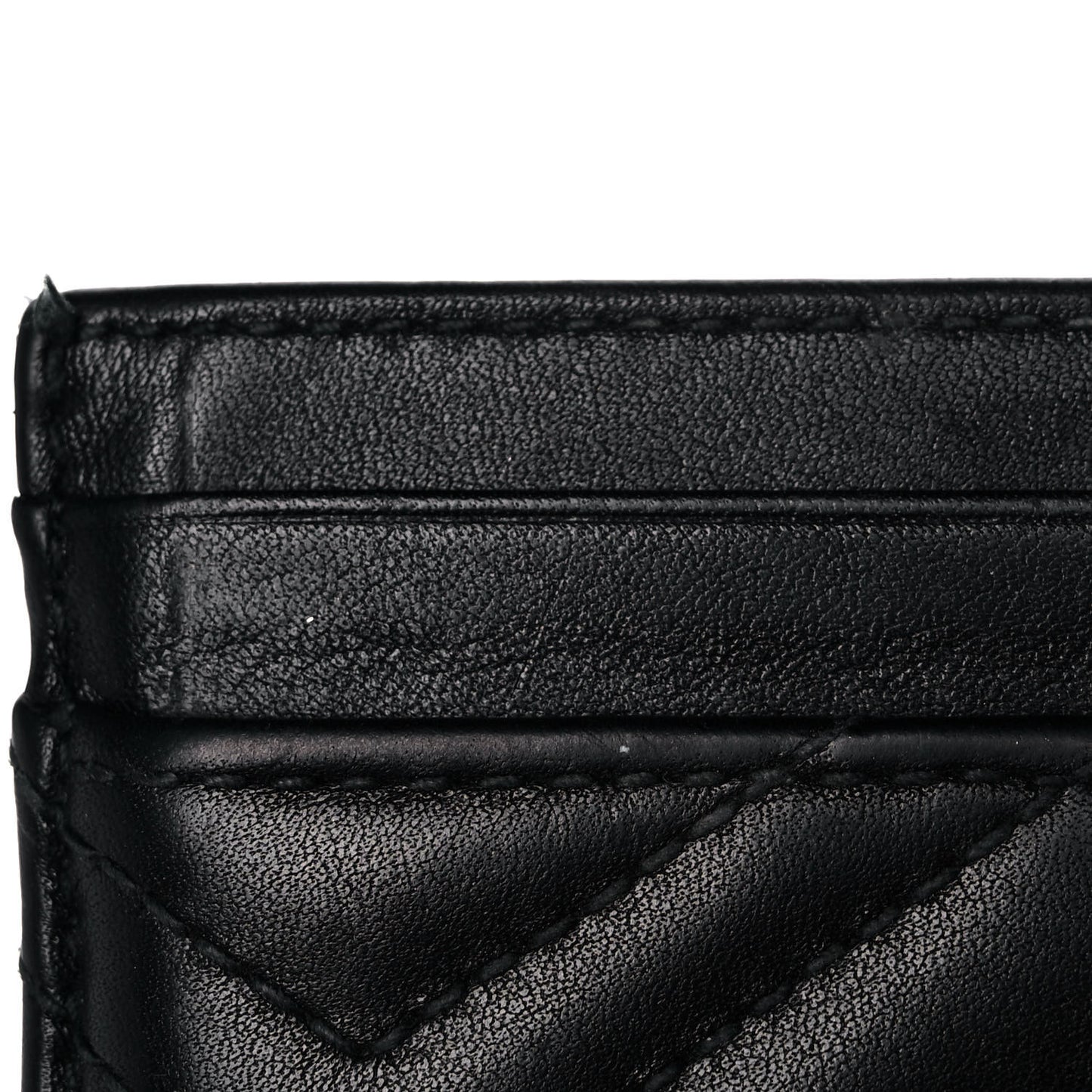 Calfskin Matelasse GG Marmont Card Holder Black