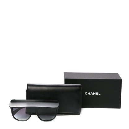 Chanel Acetate Visor Sunglasses 71046 Matte Black 9 of 9