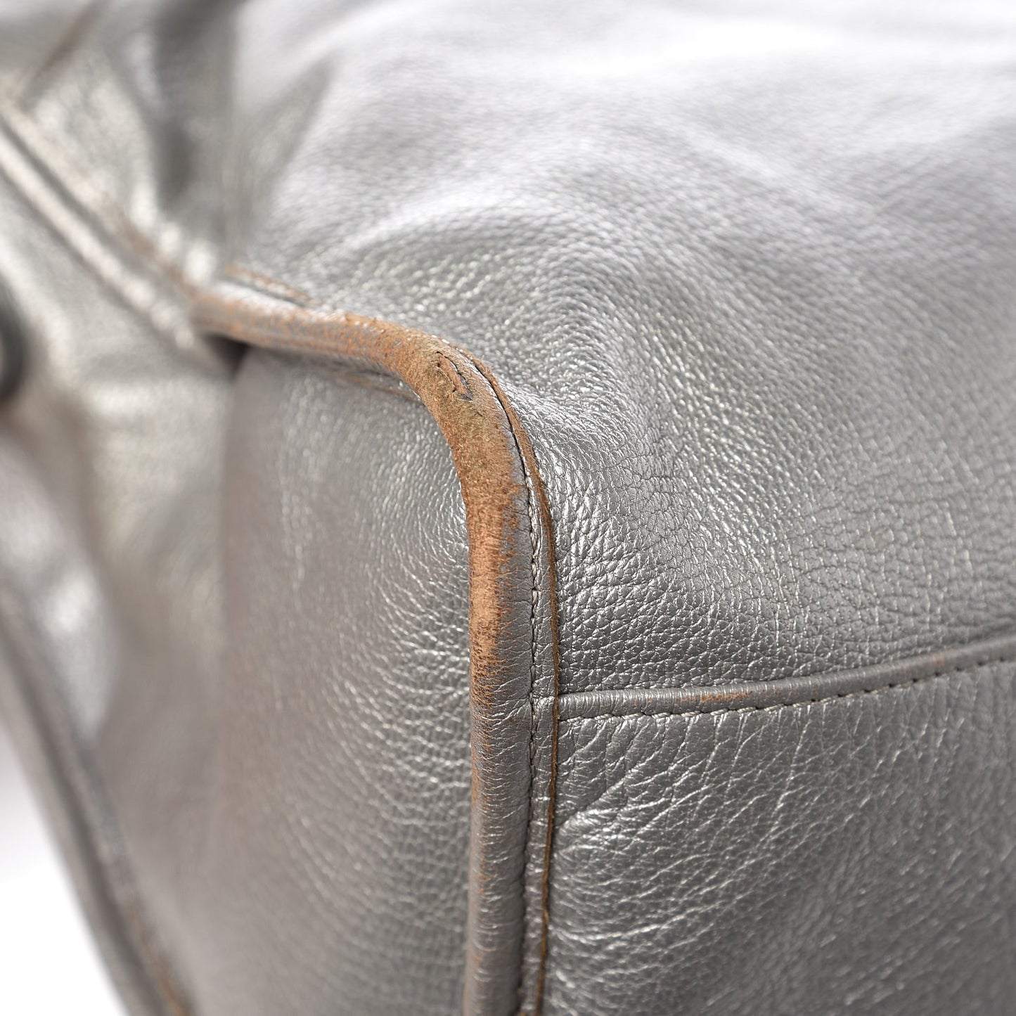 Pearlescent Goatskin Classic Palladium Hardware City Gris Gris Light
