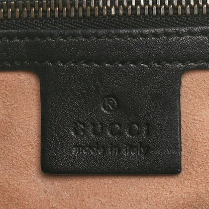 Gucci Calfskin Matelasse Maxi GG Marmont Top Handle Shoulder Bag Black 6 of 11