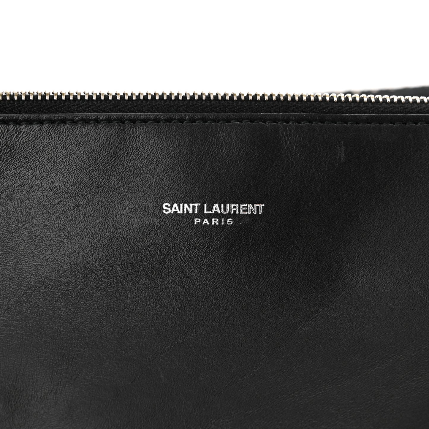 Calfskin Suede Studded Reversible East West Shopping Tote Black