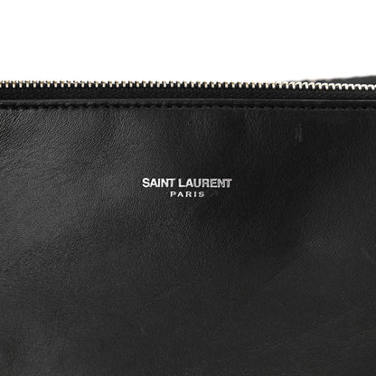 Saint Laurent Calfskin Suede Studded Reversible East West Shopping Tote Black 7 of 12