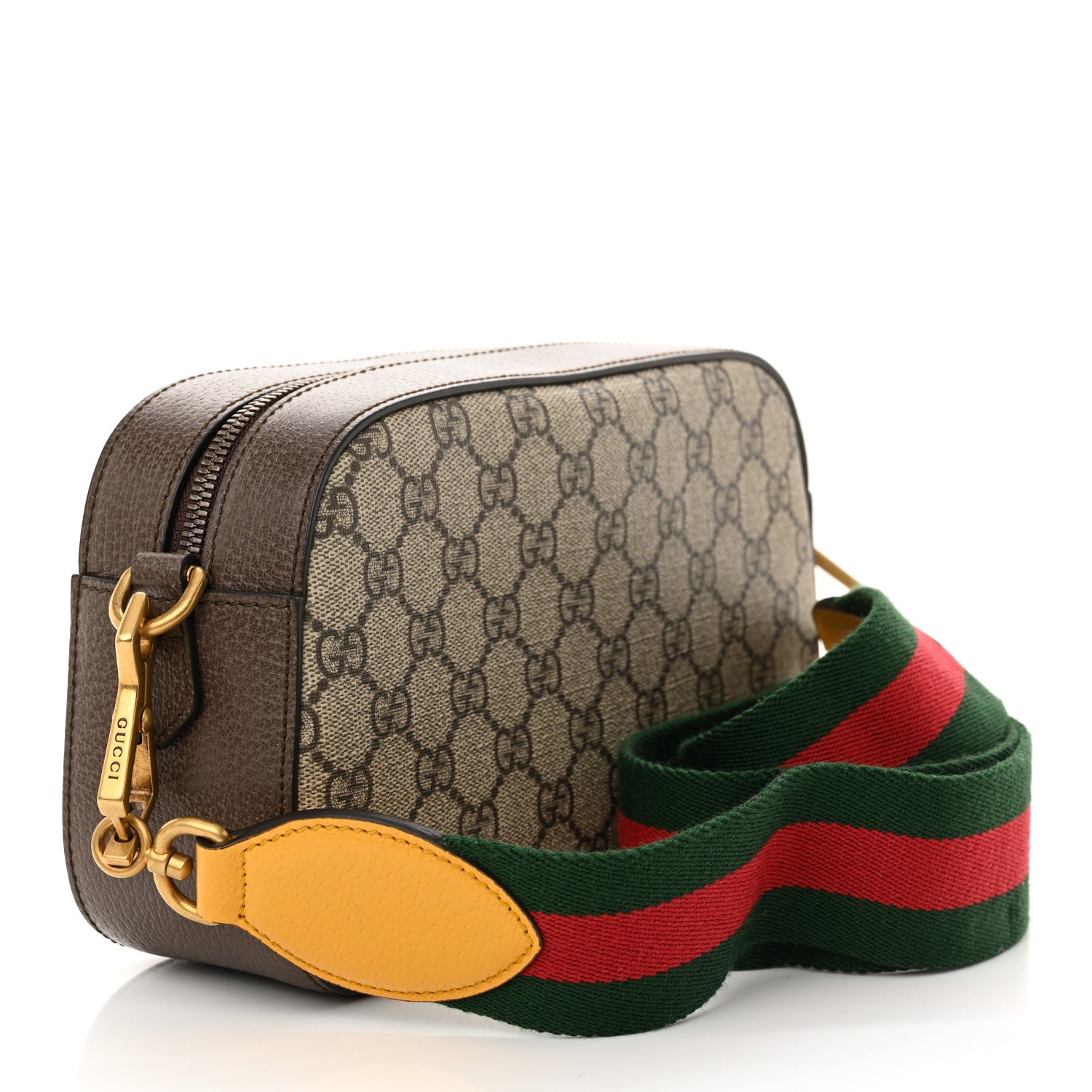 Gucci GG Supreme Monogram Web Neo Vintage Shoulder Bag Beige New Acero Crop 3 of 12