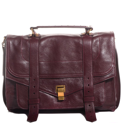 Proenza Schouler Lambskin Large PS1 Satchel Burgundy 1 of 13