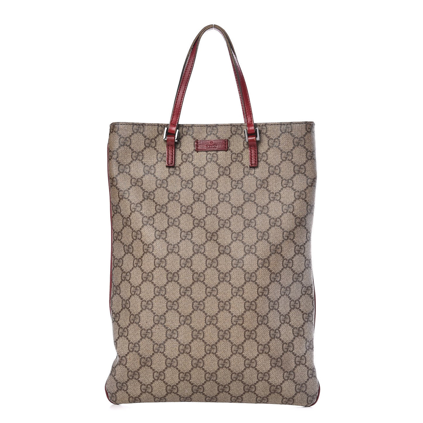 GG Plus Monogram Vertical Tote Red