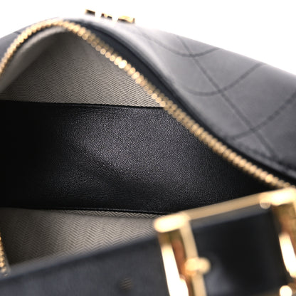 Chanel Lambskin Quilted Hobo Clutch With Chain Black 4 of 9