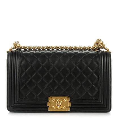 Chanel Lambskin Quilted Medium Boy Flap Black 1 of 7