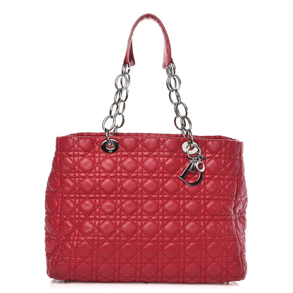 Christian Dior Lambskin Cannage Large Dior Soft Shopping Tote Fuchsia 1 of 8