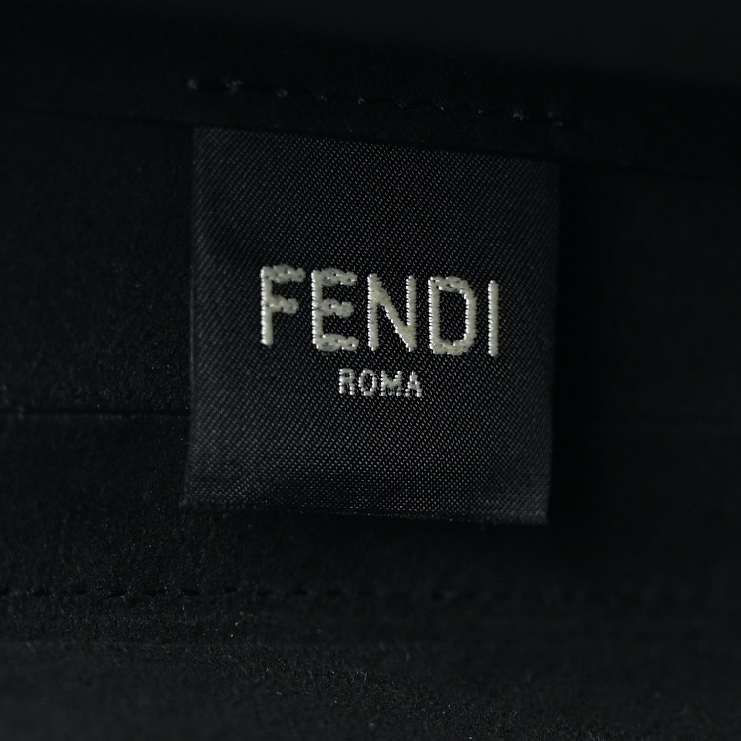 Fendi Shiny Glazed Fabric Vitello Cover FF 1974 Logo Clutch Black 6 of 7
