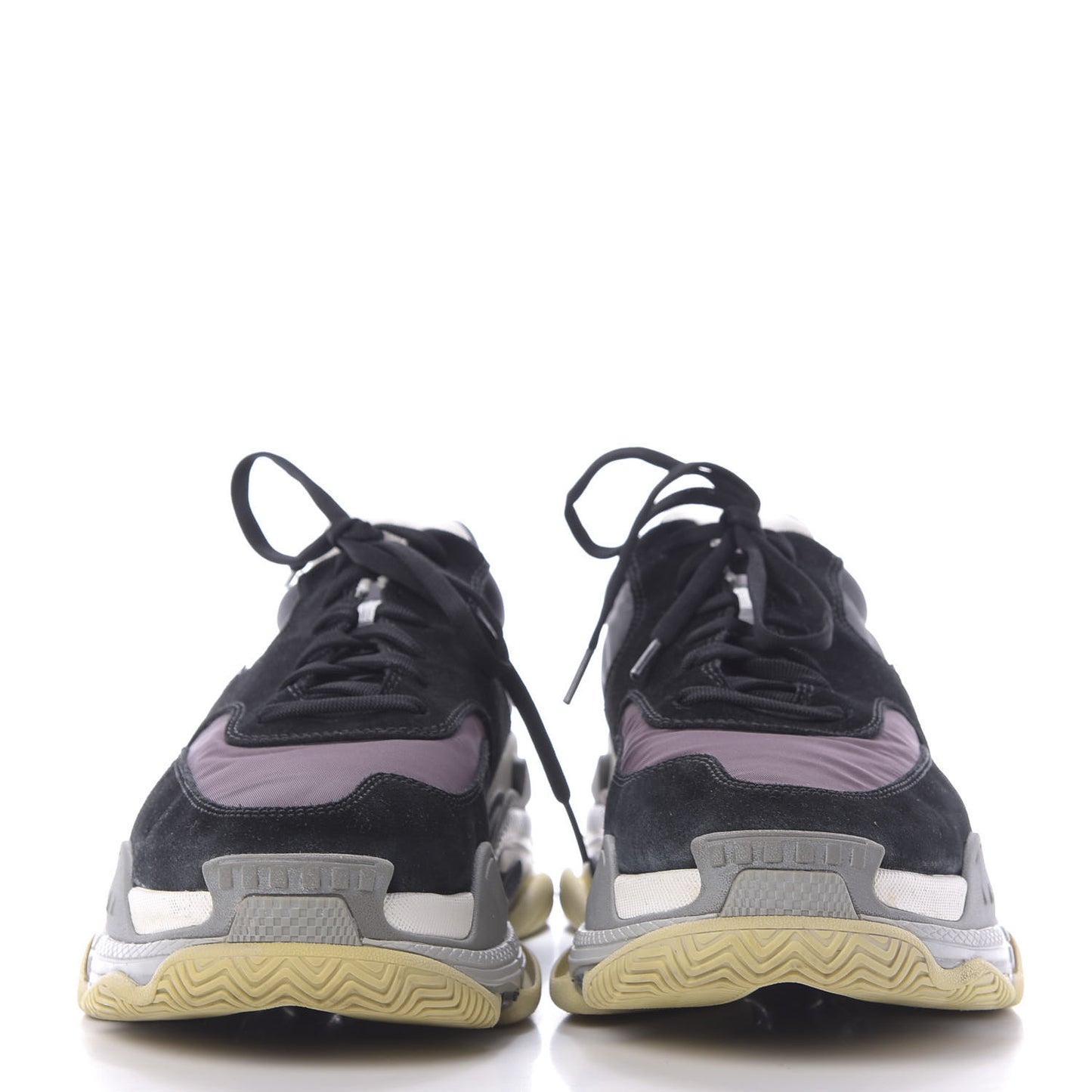 Nylon Suede Mens Triple S 2.0 Sneakers 45 Black Bordeaux