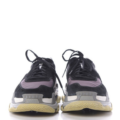 Balenciaga Nylon Suede Mens Triple S 2.0 Sneakers 45 Black Bordeaux 2 of 10