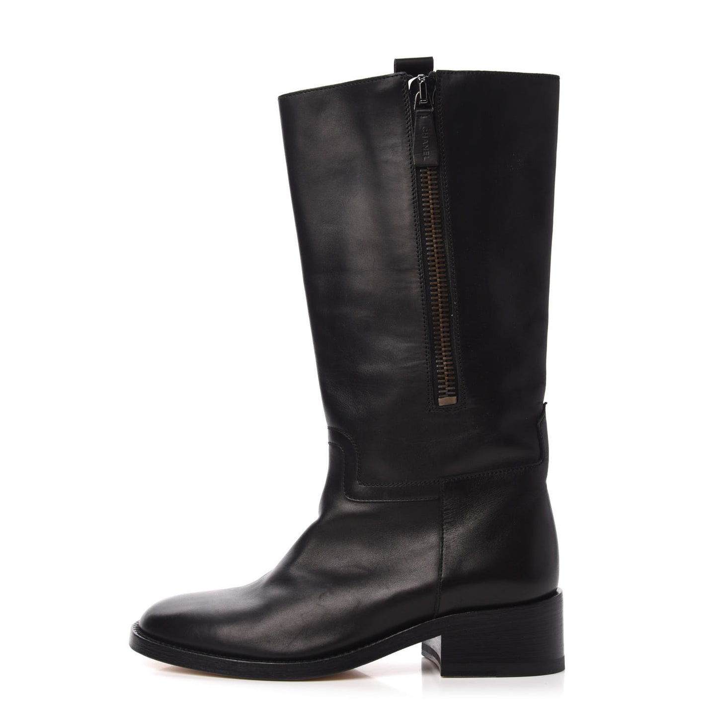 Calfskin Riding Boots 38.5 Black