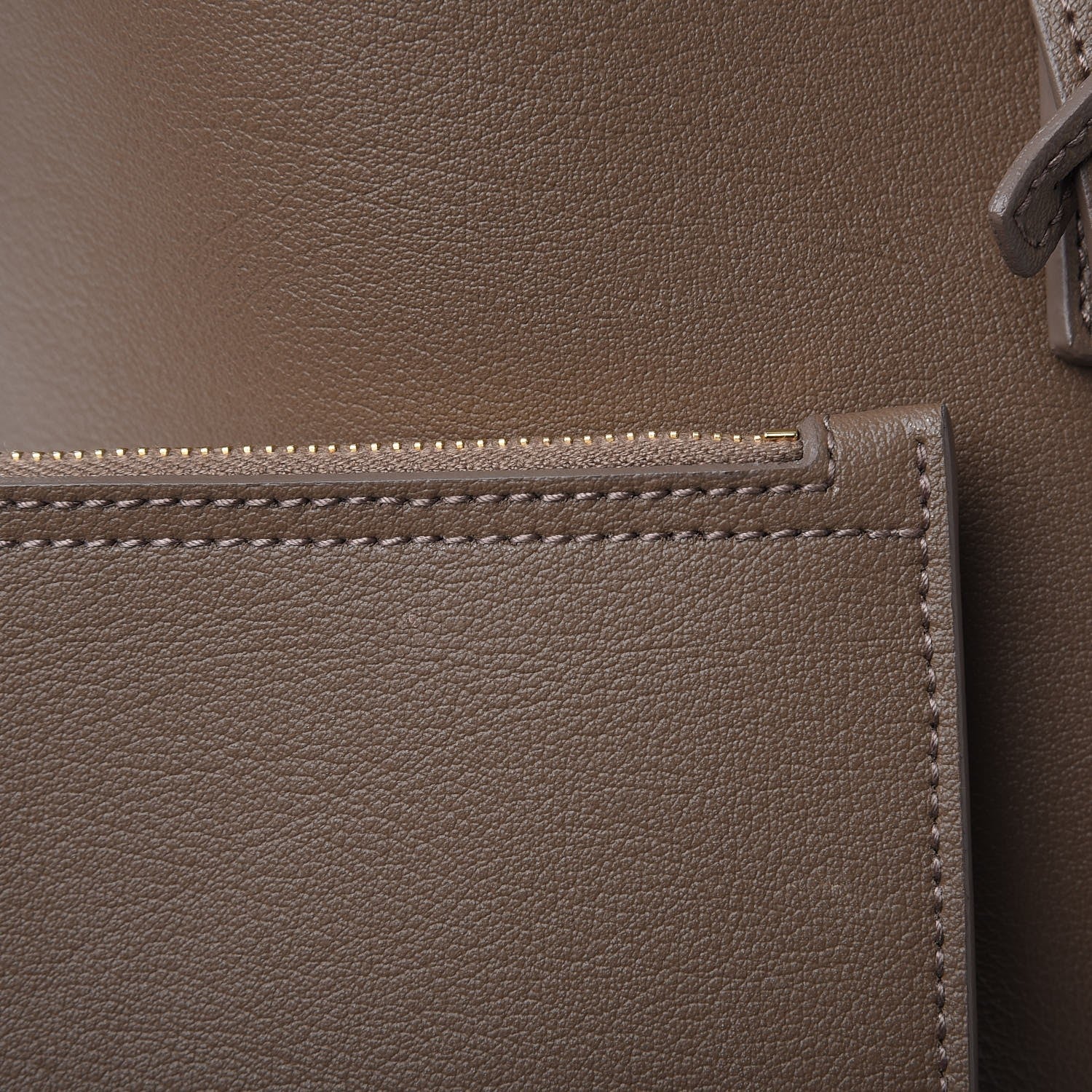 Saint Laurent Calfskin Large Shopping Tote Taupe 12 of 14