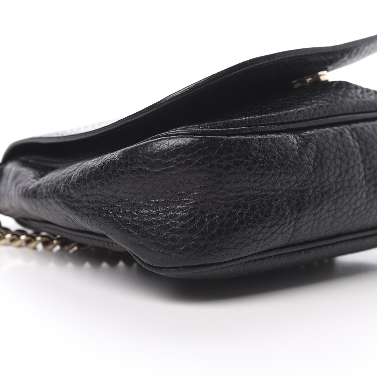 Gucci Pebbled Calfskin Small Soho Flap Crossbody Black 9 of 11